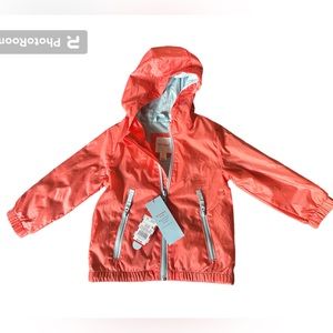 **3 for $16** NWT Cat & Jack hooded coral windbreaker